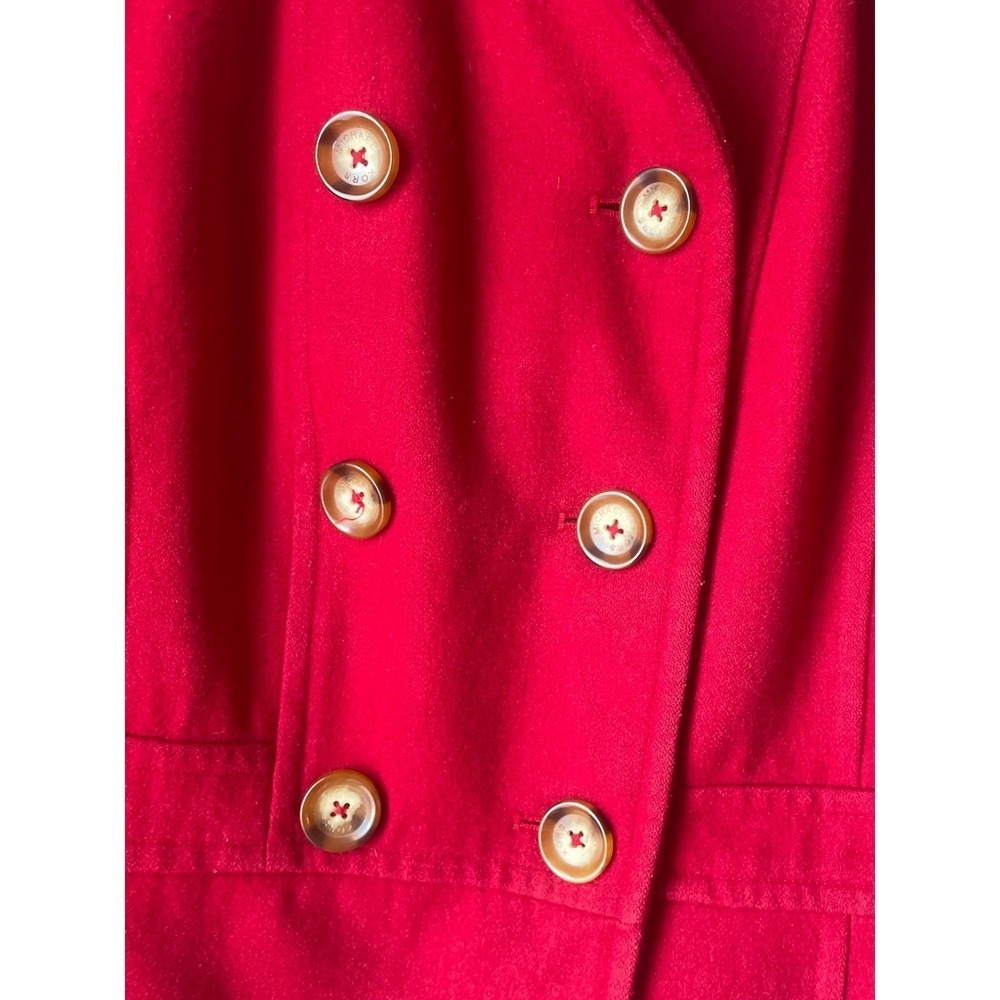 Michael Kors Red Pea Coat Size M - Picture 4 of 8